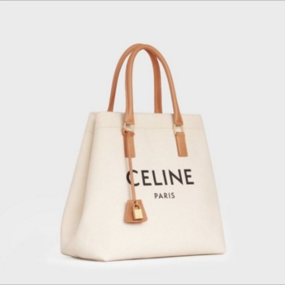 Authentic Celine Vertical Cabas Canvas Tote - Picture 2 of 11